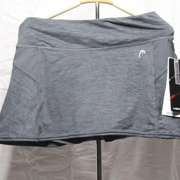 Head Dresses & Skirts - NWT HEAD Women's Fresh Mesh Med Grey Heather Athletic Tennis Skort Size Small